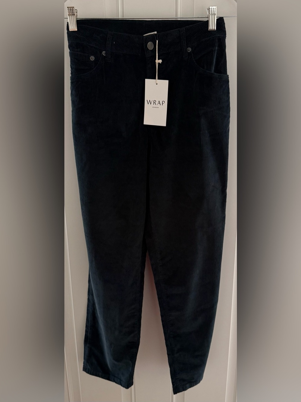 NWT Wrap London Midnight Navy Blue 5 Pocket Corduroy Pants